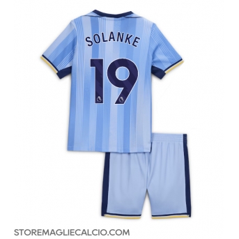 Tottenham Hotspur Dominic Solanke #19 Maglia Gara Trasferta Repliche 2024-25 Bambino Maniche Corte
